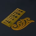thumbnail image 6 of Supvox 6Pcs Curve and Template Rulers Khaki Plastic Set for Design Drawing and Drafting Use, 6 of 7