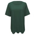 thumbnail image 4 of Black and Friday Deals Womens Clearance asdoklhq Womens Plus Size Tops Clearance,Women Casual Summer Plus Size Short Sleeve T Shirt Top Blouse, 4 of 6