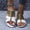 White, variant on Women's Snake Print Slide Sandals, Metallic Gold and Black Open Toe Slides - Elegant Casual Outdoor Shoes with Metal Stud Accents Summer 2026 Fashion Sandals(White, 36)