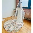 thumbnail image 3 of Colorful Floral Edge Cathedral Wedding Veil with Comb - Elegant Long Bridal Veil for Secret Garden Weddings, 3 of 6