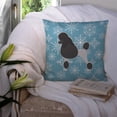 thumbnail image 3 of Winter Snowflake Dog Profile Art Fabric Decorative Pillow, 3 of 4