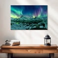 thumbnail image 2 of Elephant Stock Winter Creek Aurora Borealis Wall Art - Horizontal Canvas Wall Art - Living Room Wall Decor - Nature Canvas - Teal And Blue Decor - 24" x 16", 2 of 8