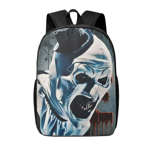 Terrifier 3 Backpack 17 Inch Large Capacity Casual School Bag Lightweight Daypack Laptop Bag Travel Hiking Camping