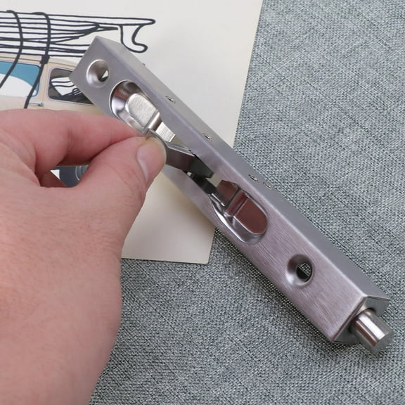 MUSEYA Door Latches Hardware Latch Door Hardware Stainless Steel Silver 1Pcs