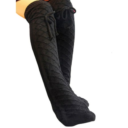 

LisenraIn Women Winter Wool Warm Knit Over Knee Long Thigh High Stockings