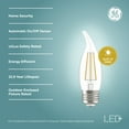 thumbnail image 3 of GE LED+ Dusk to Dawn LED Light Bulbs, 60 Watts, Daylight, Candle Bulbs, Medium Base, 2pk, 3 of 12