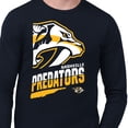 thumbnail image 3 of Men's Starter Navy Nashville Predators Logo Zoom Long Sleeve T-Shirt, 3 of 3