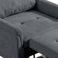 thumbnail image 2 of Benjara 36" Convertible Armchair with Padded Seats & Back- Modern- Dark Gray, 2 of 5