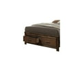 thumbnail image 2 of Homestock Rustic Refinement Wooden Queen Bed With Display And Storage Drawers, Platform Bed Queen Size Oak Brown, 82"L X 62"W X 56"H - Queen Size Bed Frame Free Shipping, 2 of 3