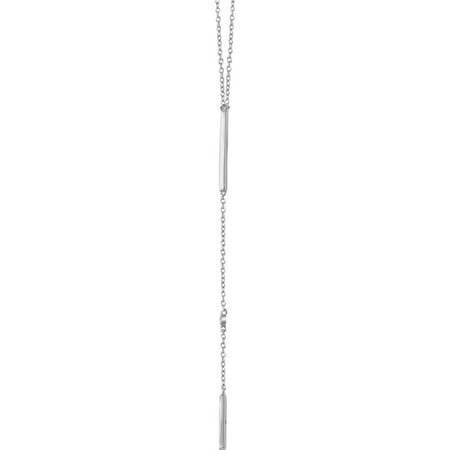 Diamond2Deal - 14K White Gold .06 CTW Diamond Bar Pendant Necklace ...