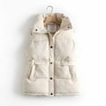 thumbnail image 5 of Cmfcve Sleeveless Jacket Women Stand Collar Zipper Pocket Puff Vest Loose Fit Winter Warm Padded Outerwear Coat, 5 of 5
