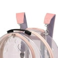 thumbnail image 2 of facefd Kitten Bag Backpack Handbag with Wheels Durable Dog Trolley Case for Puppy Fully Clear and Pink, 2 of 9