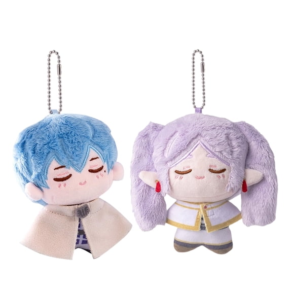 Gaiwos 2 PCS Frieren: Beyond Journey's End Plush Keychain 4.5 inches, Frieren & Himmel Anime Figure Stuffed Plush Toys, Cute Soft Rag Doll Suitable for Fans and Kids