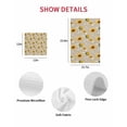 thumbnail image 7 of Brown Yellow Sunflower Kitchen Dish Towels for Drying Dishes Set of 3, Summer Botanical Farmhouse Floral Waffle Weave Microfiber Hand Tea Bathroom Towels Quick Dry & Absorbent Towel 12x12, 7 of 7