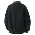 thumbnail image 4 of Tawop Mens Coats PU Leather Cargo Long Sleeve Zip Solid Mens Gift,Black,XL, 4 of 8