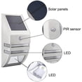 thumbnail image 2 of Juego de 2 lámparas detectoras de movimiento solares para exterior Impermeable-Acero inoxidable-Apliques de pared para uso exterior-Con para jardín, terraza, camino, etc. brillar Electrónica, 2 of 5
