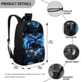 thumbnail image 4 of Yuyamidu Dolphin Backpack for Girls 8-10 with Lunch Box, Pencil Pouch, Water Bottle Holder & Keychain, 5 Piece Set Kids School Bag 3rd-5th Grade, 17 Inch Lightweight Sturdy Bookbag with Multi Pocket, 4 of 7