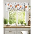 thumbnail image 2 of Curtain Valance for Windows,Watercolor Tulip Flower Butterfly Kitchen Valances Rod Pocket Short Curtains,Vintage Wood Grain Window Treatment Panel for Bedroom Bathroom 42x18in, 2 of 9