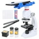 thumbnail image 2 of Microscopio monocular, microscopio monocular para niños, microscopio X 1200X, juego de microscopio educativo, acabado de lujo, 2 of 14