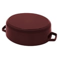 thumbnail image 5 of Staub Cast Iron 6.25-qt Shallow Oval Dutch Oven - Grenadine, 5 of 7