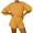 Yellow, variant on Women 2 Piece Outfits 3/4 Sleeve Tops and Elastic Waist Shorts Lounge Sets