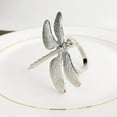 thumbnail image 2 of 12 Pcs Dragonfly Napkin Rings, Zinc Alloy Napkin Buckle Silver Napkin Ring For Hotel Wedding Holiday Table Dinner Party Decoration, 2 of 8