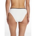 thumbnail image 3 of Time and Tru Women's Mid Rise Bikini Bottoms with Contrast Trim, Sizes XS-XL, 3 of 5