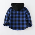 thumbnail image 6 of Toddler Boy Flannel Shirt Baby Long Sleeve Hooded Plaid Button Shirt for 12-18 Months, 6 of 9