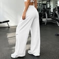 thumbnail image 7 of ZHYou No Boundarie Womens Oversized Sweatpants Elastic Waisted Wide Leg Baggy Fit Pull On Casual Pants with Drawstring Pockets,White,Size XL, 7 of 7