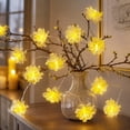 thumbnail image 4 of LED Fairy String Lights with Jasmine Flowers - Battery Operated Waterproof Decor for Weddings, Parties, Gardens, and Home - Romantic Warm Lighting for Indoor and Outdoor Use, 4 of 6