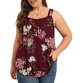 thumbnail image 4 of Daystry Plus Size Tank Tops for Women Loose Fit Lace Sleeveless Women's Summer Tanks F Wine Red L, 4 of 13