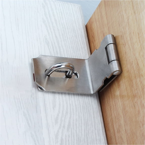 BALAHAPY 3Pcs Stainless Steel Padlock Hasp with Smooth Finish for Durable Locking Use