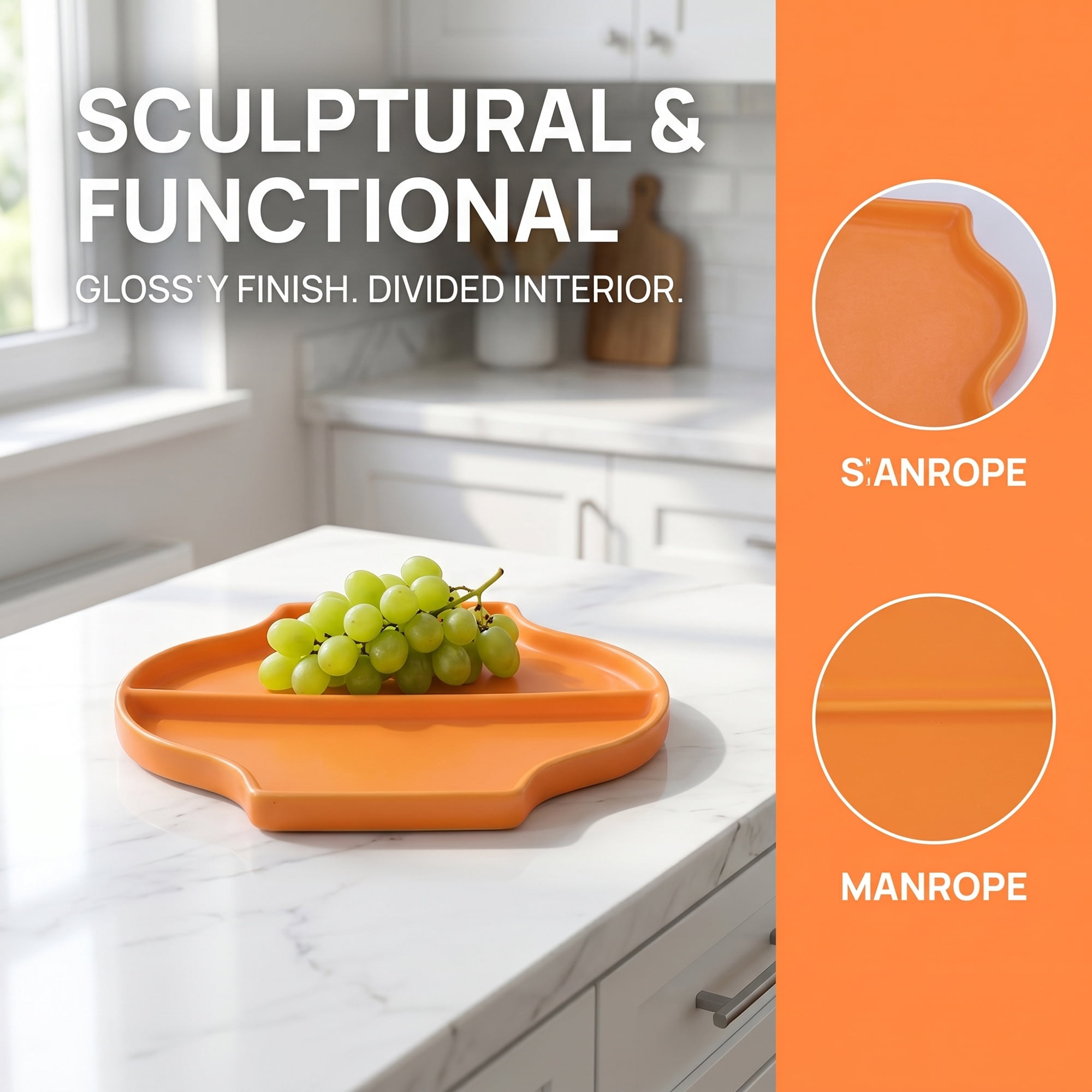 Unique Bargains Cloud Jewelry Dish Irregular Ceramic Trinket Tray Orange 7.5*5.9*1.2inch