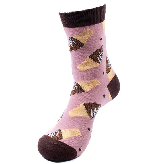 Urban-Peacock Women's Novelty Fun Crew Socks for Dress or Casual - Ice Cream - Mauve, 1 Pair