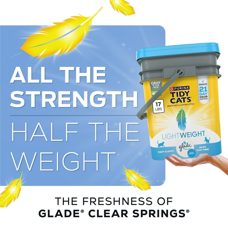 Purina Tidy Cats LightWeight Clumping Cat Litter, Glade Clear