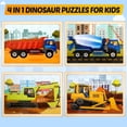 thumbnail image 4 of Puzles de madera para vehículos LACCHOUFEE para niños de 3 a 5 años, paquete de 4, 4 of 7