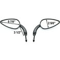 thumbnail image 2 of Krator Black Mirrors Universal Motorcycle Cruiser Compatible with Harley Davidson Softail Cross Bones Deuce Rocker, 2 of 3