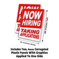 thumbnail image 2 of Now Hiring Taking Applications (24" X 36") 4mm Corrugated Plastic Panel, Graphics Applied To 1 Side (Pk of 2), 2 of 4