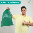 thumbnail image 2 of Plastic Mill 20-30 Gallon Green Garbage Bag,1.2 MIL,30x36,200/Case, 2 of 4
