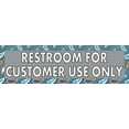 thumbnail image 1 of 10in x 3in Paisley Restroom For Customer Use Only Magnet, 1 of 1
