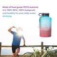 thumbnail image 4 of Water Bottle Motivational Time Marker Water Jug Portable Half Water Bottle Time Marker Gallon Sports Drink Cup with Lid, Green Pink, 4 of 8