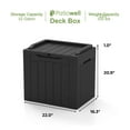 thumbnail image 6 of Patiowell 32 Gallon Resin Deck Box, Outdoor Storage Box for Patio Furniture, Deliveries, Pool Supplies,Waterproof and Lockable, Black, 6 of 8