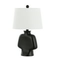 thumbnail image 4 of SAFAVIEH Johari 20 in. Glam Black Resin Table Lamp with White Cotton Shade, 4 of 6