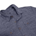 thumbnail image 7 of Western Shirts for Mens Cowboy Shirt Linen Short Sleeve Button Down Shirt Casual Work Shirts with Double Pocket Navy, 7 of 7