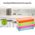 thumbnail image 4 of Storage Box Pencil Case Multicolored Large Storage Box Brush Capacity Multipurpose Transparent Makeup Tool Holder Cosmetic Boxes Blue, 4 of 9