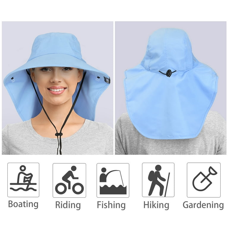 Solaris Fishing Hiking Hat UV Sun Protection Outdoor Neck Cap Wide Bri