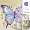 thumbnail image 6 of REGALWOVEN 72 PCS Large Butterfly Wall Decals, Self-Adhesive Removable Mural Decals for Wall, Window, Door, Room Decor Light Purple 18.5" x 15.7", 6 of 7
