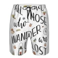 thumbnail image 3 of Rocae Not All Those Who Wander Are Lost 3 for Men's Beach Shorts Casual Elastic Waist Drawstring Summer Beach Shorts,S-3XL-Large, 3 of 6