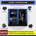 thumbnail image 4 of 50HP Rotary Screw Air Compressor, 220 CFM 125 PSI, 460V 60HZ 3-Phase Industrial-Grade Air Compressor with Direct Drive, PLC Touch Controller, Low Noise, Efficient Cooling System, 4 of 11