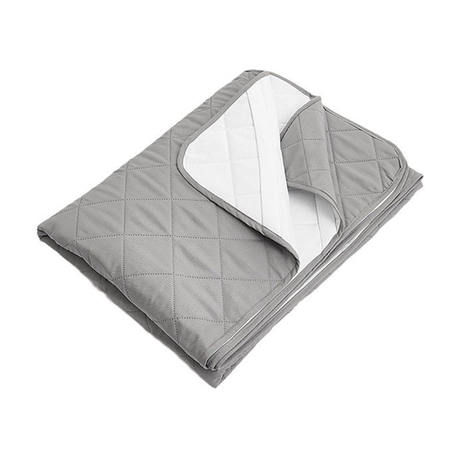 Qocolhg Twin Size Mattress Protector with Straps, Bed Pads for Incontinence Washable, Reusable Waterproof Bed Pads for Elderly, Kids, Women or Pets, Noiseless Bed Protector, 70.8x78.7 inch Gray